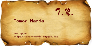 Tomor Manda névjegykártya